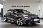 2023 Audi A3 Sportback 30 TFSI S Line 5dr S Tronic in Daytona Grey Pearl Effect at Birmingham Audi