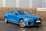 2023 Audi A3 Saloon 35 TFSI S Line 4dr S Tronic in Turbo Blue at Worcester Audi