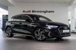 2023 Audi A3 Sportback 30 TFSI S Line 5dr S Tronic in Mythos black, metallic at Birmingham Audi