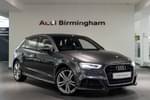 2019 Audi A3 Sportback 35 TFSI S Line 5dr S Tronic in Daytona Grey Pearlescent at Birmingham Audi