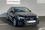 2021 Audi A3 Saloon 35 TFSI S Line 4dr S Tronic in Mythos Black Metallic at Coventry Audi