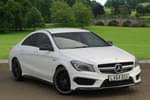 2014 Mercedes-Benz CLA AMG Coupe 45 4Matic 4dr Tip Auto in Cirrus white at Mercedes-Benz of Boston