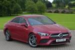 2021 Mercedes-Benz CLA Coupe 180 AMG Line Premium 4dr Tip Auto in designo patagonia red metallic at Mercedes-Benz of Boston