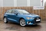 2022 Audi A3 Sportback 35 TFSI Sport 5dr in Atoll Blue Metallic at Worcester Audi