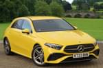 2023 Mercedes-Benz A Class Hatchback A200 AMG Line Executive 5dr Auto in sun yellow at Mercedes-Benz of Boston