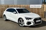 2024 Audi A3 Sportback 40 TFSI e S Line 5dr S Tronic in Ibis White at Worcester Audi