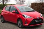 2017 Toyota Yaris Hatchback 1.5 VVT-i Icon 5dr CVT in Red at Listers Toyota Cheltenham