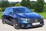 2022 Mercedes-Benz A Class AMG Hatchback A45 S 4Matic+ Plus 5dr Auto in denim blue metallic at Mercedes-Benz of Grimsby