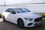 2022 Mercedes-Benz A Class Saloon Special Editions A250e AMG Line Premium Edition 4dr Auto in digital white metallic at Mercedes-Benz of Hull