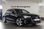 2022 Audi A3 Sportback 35 TFSI S Line 5dr S Tronic in Mythos black, metallic at Birmingham Audi