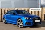 2018 Audi A3 Saloon Special Editions S3 TFSI Quattro Black Edition 4dr S Tronic in Ara Blue Crystal Effect at Worcester Audi