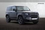 2023 Defender Diesel Estate 3.0 D250 X-Dynamic SE 90 3dr Auto in Santorini Black at Listers Land Rover Solihull