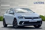 2025 Volkswagen Polo Hatchback 1.0 TSI Match 5dr in Pure White at Listers Volkswagen Loughborough