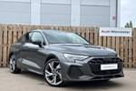 2025 Audi A3 Saloon 35 TFSI Black Edition 4dr S Tronic in Daytona Grey Pearl Effect at Worcester Audi