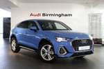 2022 Audi Q3 Sportback 35 TFSI S Line 5dr S Tronic in Turbo Blue at Birmingham Audi