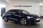 2025 Audi A3 Saloon 35 TFSI Black Edition 4dr S Tronic in Navarra blue, metallic at Birmingham Audi