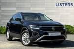 2022 Volkswagen T-Roc Hatchback 1.5 TSI Life 5dr in Deep black at Listers Volkswagen Loughborough