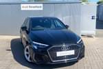 2023 Audi A3 Sportback 30 TFSI S Line 5dr in Mythos black, metallic at Stratford Audi