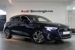 2022 Audi A3 Sportback 35 TFSI S Line 5dr S Tronic in Navarra Blue Metallic at Birmingham Audi