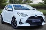 2023 Toyota Yaris Hatchback 1.5 Hybrid Design 5dr CVT in White at Listers Toyota Nuneaton