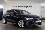 2021 Audi A3 Sportback 40 TFSI e S Line 5dr S Tronic in Navarra Blue Metallic at Birmingham Audi