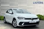 2021 Volkswagen Polo Hatchback 1.0 TSI Life 5dr in Pure white at Listers Volkswagen Loughborough