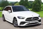 2022 Mercedes-Benz C Class Estate C300e AMG Line Premium Plus 5dr 9G-Tronic in Polar white at Mercedes-Benz of Grimsby