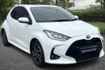 2023 Toyota Yaris Hatchback 1.5 Hybrid Design 5dr CVT in White at Listers Toyota Boston