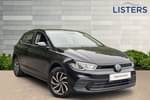 2022 Volkswagen Polo Hatchback 1.0 TSI Life 5dr in Deep black at Listers Volkswagen Coventry