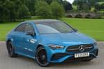2025 Mercedes-Benz CLA Coupe 250e AMG Line Premium Plus 4dr Tip Auto in hyper blue at Mercedes-Benz of Boston