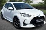 2023 Toyota Yaris Hatchback 1.5 Hybrid Design 5dr CVT in White at Listers Toyota Lincoln