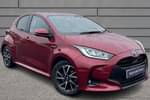 2021 Toyota Yaris Hatchback 1.5 Hybrid Design 5dr CVT in Red at Listers Toyota Bristol (South)
