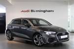 2024 Audi A3 Sportback 30 TFSI S Line 5dr S Tronic in Daytona Grey Pearl Effect at Birmingham Audi