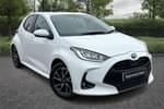 2023 Toyota Yaris Hatchback 1.5 Hybrid Design 5dr CVT in White at Listers Toyota Lincoln