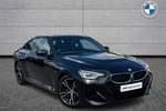 2024 BMW 2 Series Coupe 220i M Sport 2dr Step Auto in Black Sapphire metallic paint at Listers Boston (BMW)