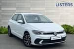 2022 Volkswagen Polo Hatchback 1.0 TSI Life 5dr in Pure white at Listers Volkswagen Nuneaton
