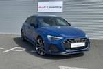 2025 Audi A3 Sportback 35 TFSI Black Edition 5dr S Tronic in Ascari Blue Metallic at Coventry Audi