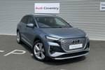 2025 Audi Q4 e-tron Estate 250kW 55 Quattro 82kWh S Line 5dr Auto (Leather) in Geyser blue, metallic at Coventry Audi