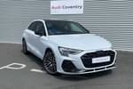 2024 Audi A3 Sportback S3 TFSI Black Edition Quattro 5dr S Tronic in Glacier white, metallic at Coventry Audi