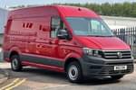 2021 Volkswagen Crafter CR35 MWB Diesel FWD 2.0 TDI 140PS Trendline High Roof Van in Cherry Red at Listers Volkswagen Van Centre Worcestershire