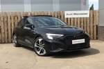 2024 Audi A3 Sportback 35 TFSI Black Edition 5dr S Tronic in Mythos black, metallic at Worcester Audi