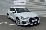 2022 Audi A3 Sportback 35 TFSI S Line 5dr in Glacier white, metallic at Coventry Audi