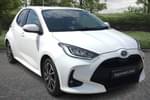 2023 Toyota Yaris Hatchback 1.5 Hybrid Design 5dr CVT in White at Listers Toyota Boston