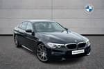 2018 BMW 5 Series Saloon 530i M Sport 4dr Auto in Black Sapphire metallic paint at Listers Boston (BMW)
