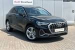 2025 Audi Q3 Estate 40 TFSI Quattro S Line 5dr S Tronic (Leather) in Mythos black, metallic at Stratford Audi