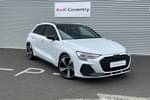2025 Audi A3 Sportback 35 TFSI Black Edition 5dr S Tronic in Glacier white, metallic at Coventry Audi