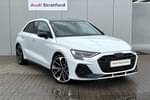 2025 Audi A3 Sportback S3 TFSI Black Edition Quattro 5dr S Tronic in Glacier white, metallic at Stratford Audi
