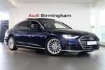 2020 Audi A8 Diesel Saloon 50 TDI Quattro S Line 4dr Tiptronic in Navarra Blue Metallic at Birmingham Audi