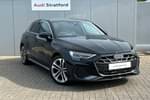 2025 Audi A3 Sportback 30 TFSI S Line 5dr S Tronic in Mythos black, metallic at Stratford Audi