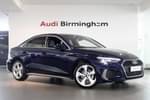 2024 Audi A3 Saloon 35 TFSI S Line 4dr S Tronic in Navarra blue, metallic at Birmingham Audi